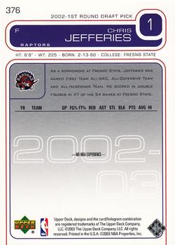 Chris Jefferies  basketball card collectible - Main Image 2