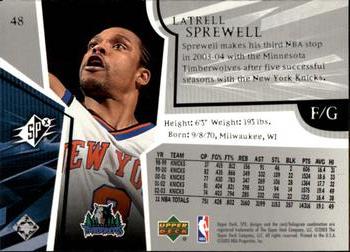 Latrell Sprewell  basketball card collectible - Main Image 2