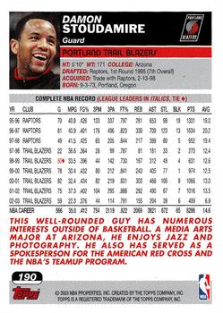 Damon Stoudamire  basketball card collectible - Main Image 2