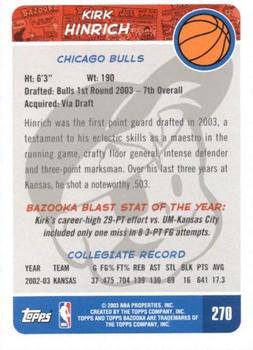 Kirk Hinrich basketball card collectible - Main Image 2