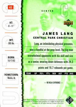 James Lang  basketball card collectible - Main Image 2