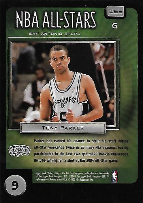 Tony Parker  basketball card collectible - Main Image 2