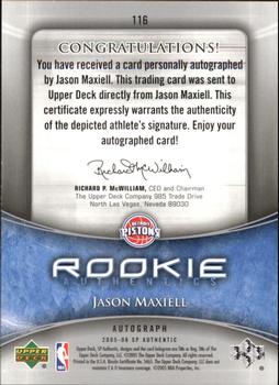 Jason Maxiell  basketball card collectible - Main Image 2