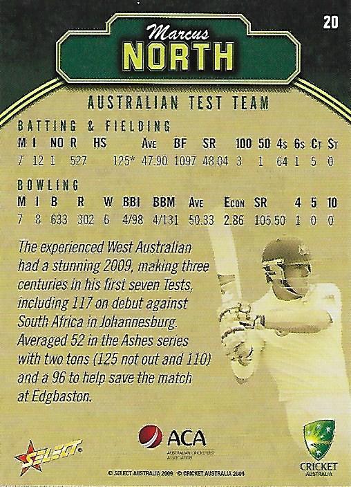 Marcus North  cricket card collectible - Main Image 2