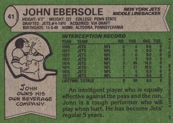 John Ebersole  football card collectible - Main Image 2