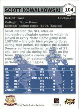 Scott Kowalkowski  football card collectible - Main Image 2