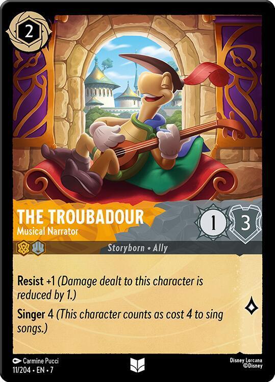 The Troubadour - Musical Narrator lorcana card collectible - Main Image 1