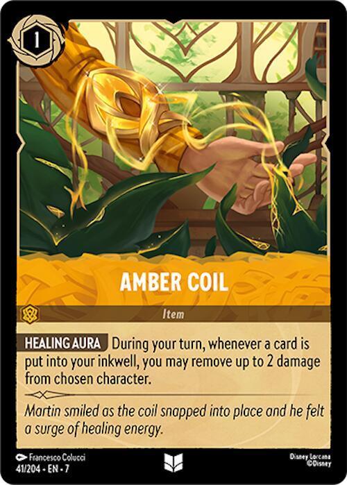 Amber Coil  lorcana card collectible - Main Image 1