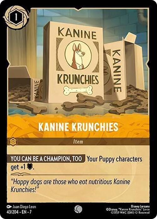 Kanine Krunchies  lorcana card collectible - Main Image 1