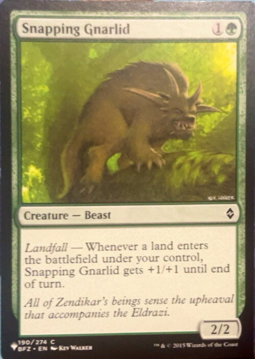 Snapping Gnarlid  magic card collectible - Main Image 3