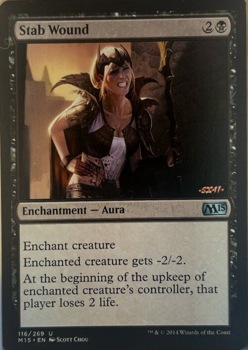 Stab Wound  magic card collectible - Main Image 2