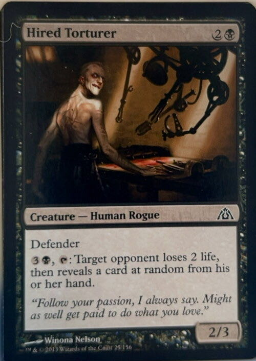Hired Torturer  magic card collectible - Main Image 2