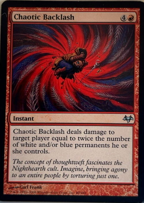 Chaotic Backlash  magic card collectible - Main Image 2