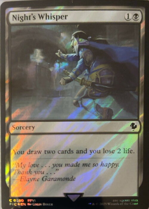 Night’s Whisper  magic card collectible - Main Image 2