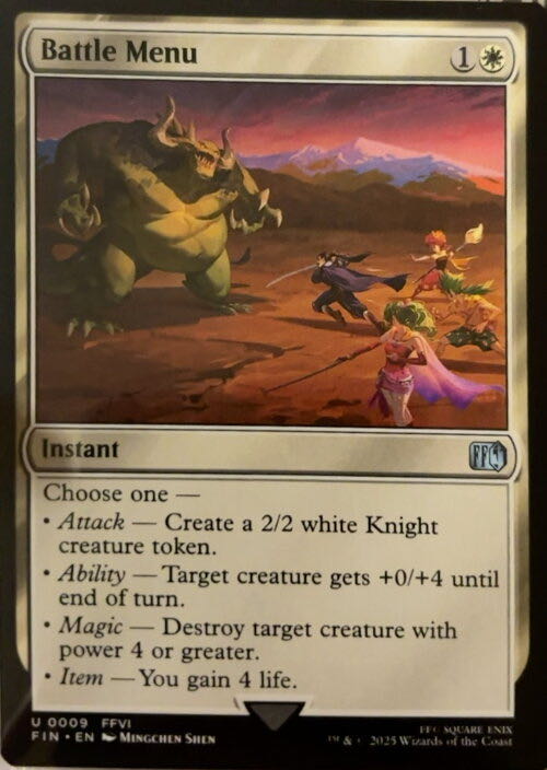 Battle Menu  magic card collectible - Main Image 2