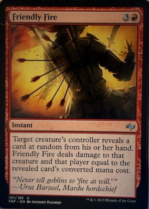 Friendly Fire  magic card collectible - Main Image 2
