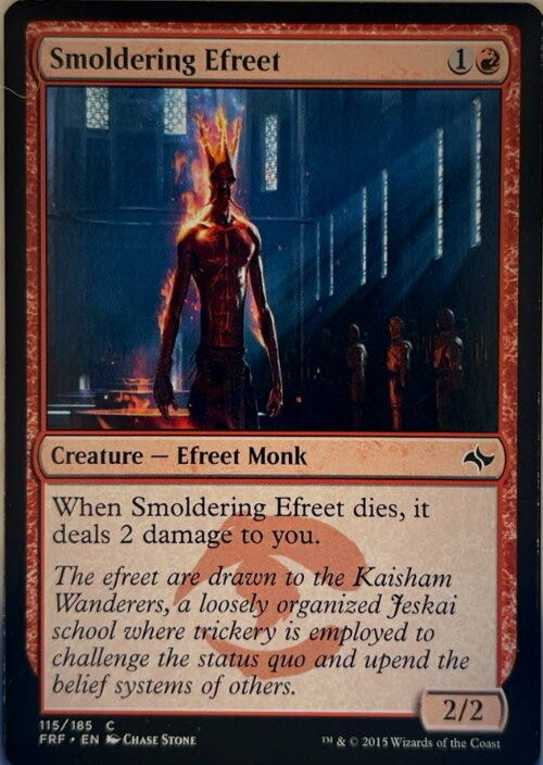 Smoldering Efreet  magic card collectible - Main Image 2