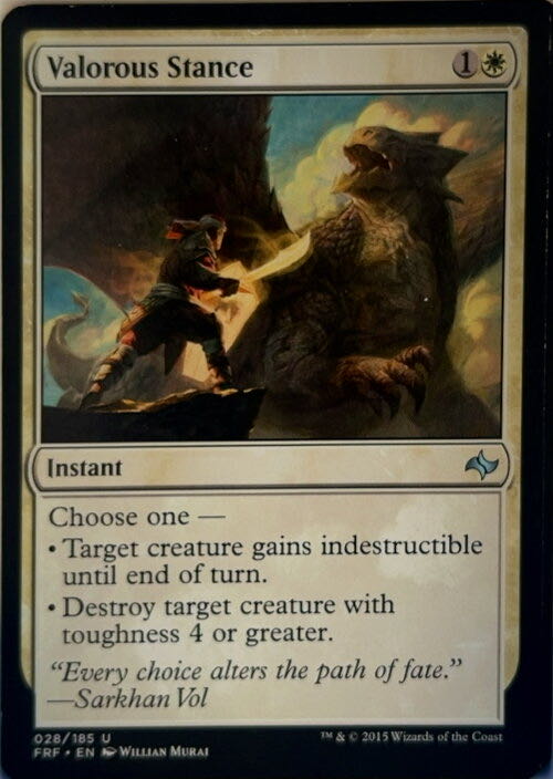 Valorous Stance  magic card collectible - Main Image 2