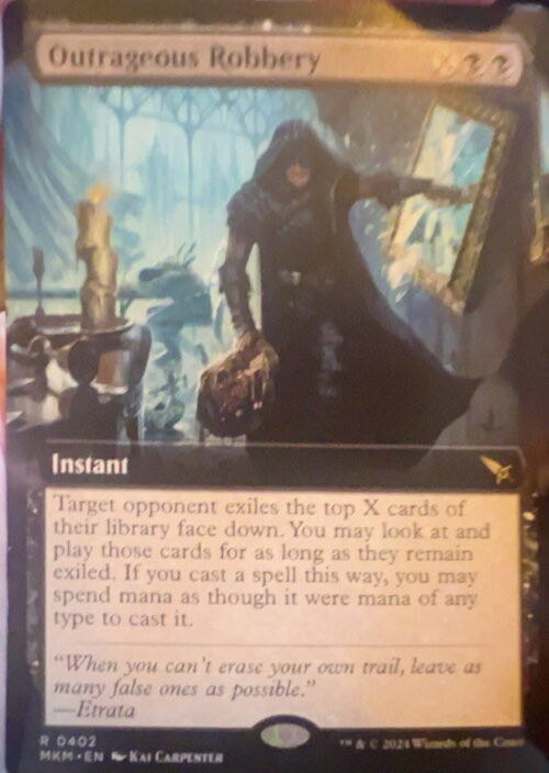 Outrageous Robbery  magic card collectible - Main Image 2
