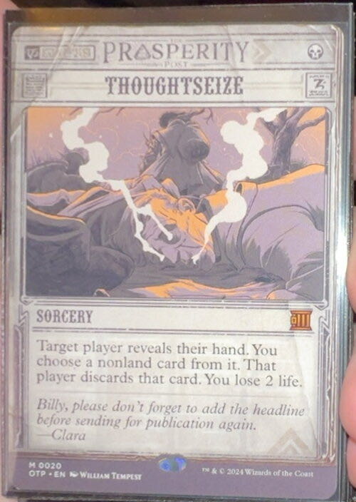 Thoughtseize  magic card collectible - Main Image 2
