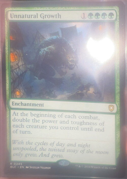 Unnatural Growth  magic card collectible - Main Image 3
