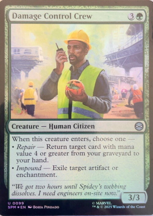 Damage Control Crew  magic card collectible - Main Image 3
