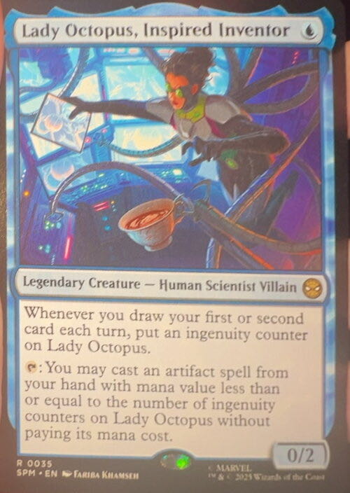 Lady Octopus, Inspired Inventor  magic card collectible - Main Image 3