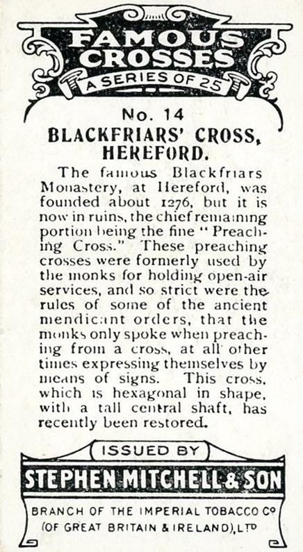 Blackfriars’ Cross, Hereford  other card collectible - Main Image 2