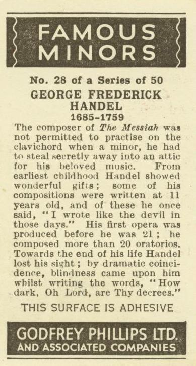 George Frederick Handel  other card collectible - Main Image 2