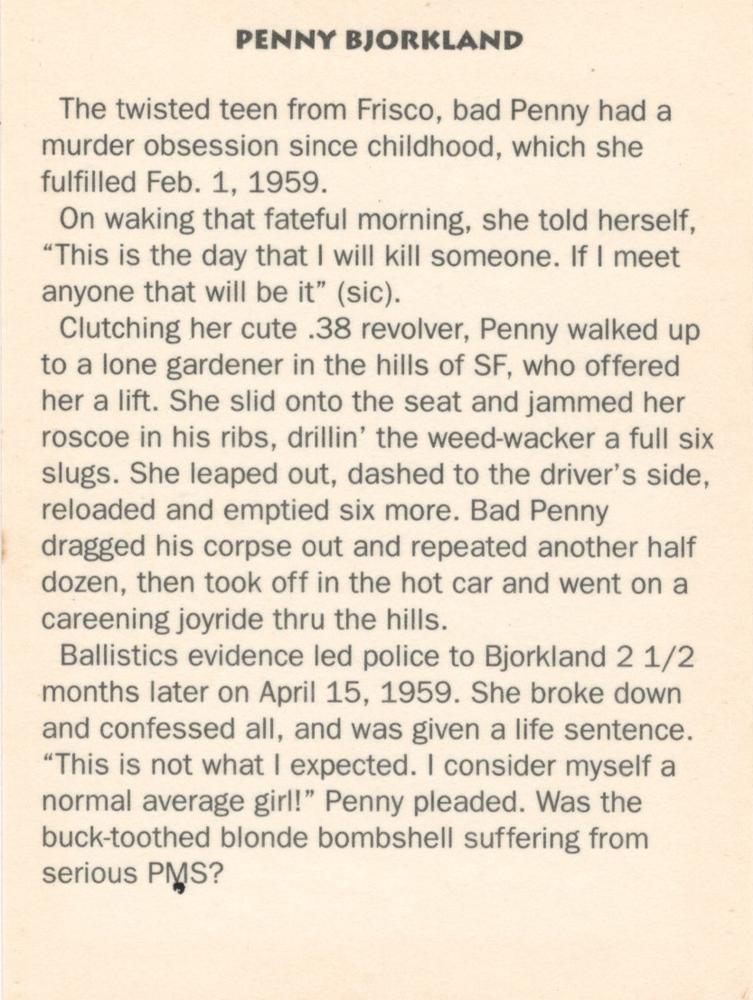 Penny Bjorkland  other card collectible - Main Image 2