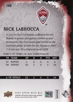 Nick LaBrocca  soccer card collectible - Main Image 2