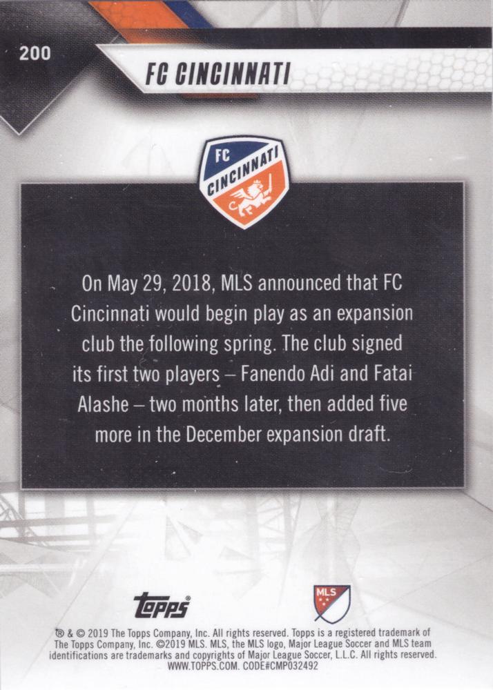 FC Cincinnati  soccer card collectible - Main Image 2