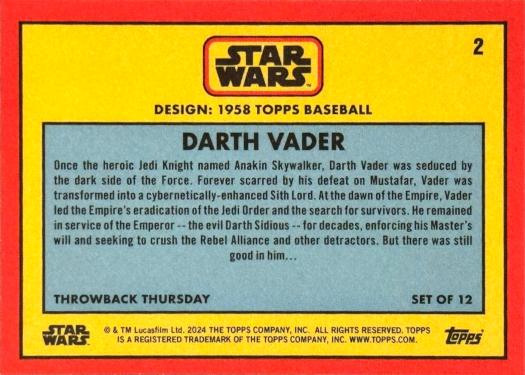 Darth Vader starwars card collectible - Main Image 2