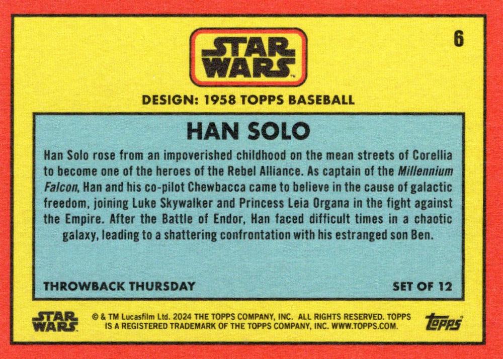 Han Solo starwars card collectible - Main Image 2