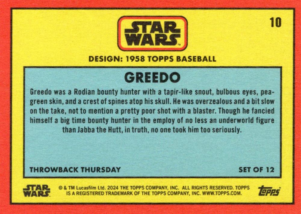 Greedo starwars card collectible - Main Image 2