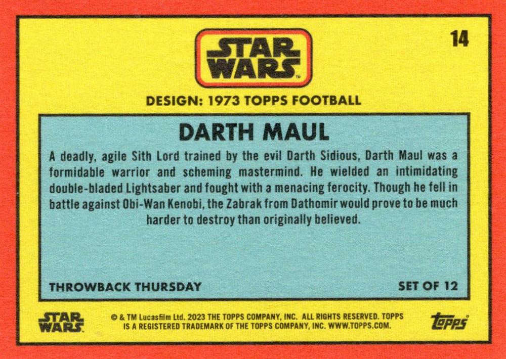 Darth Maul starwars card collectible - Main Image 2
