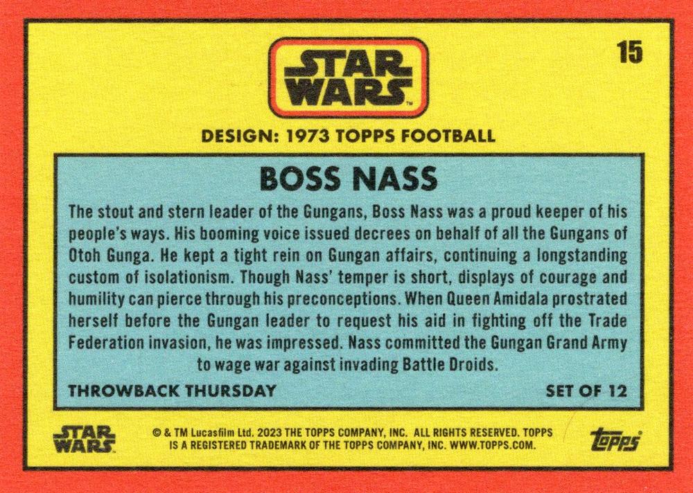 Boss Nass starwars card collectible - Main Image 2