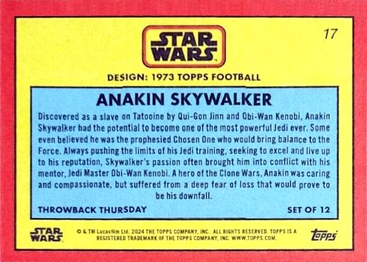 Anakin Skywalker starwars card collectible - Main Image 2