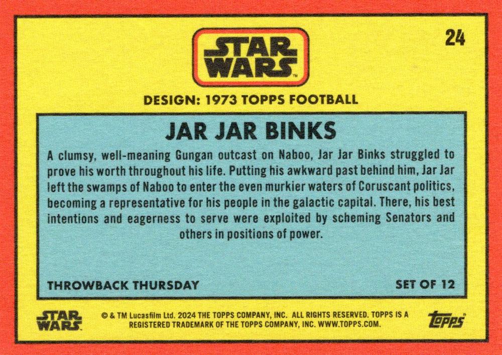 Jar Jar Binks  starwars card collectible - Main Image 2