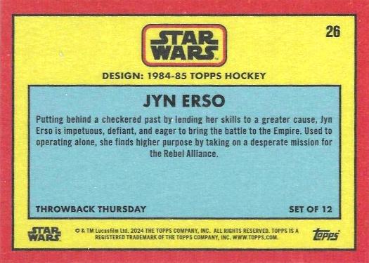 Jyn Erso starwars card collectible - Main Image 2