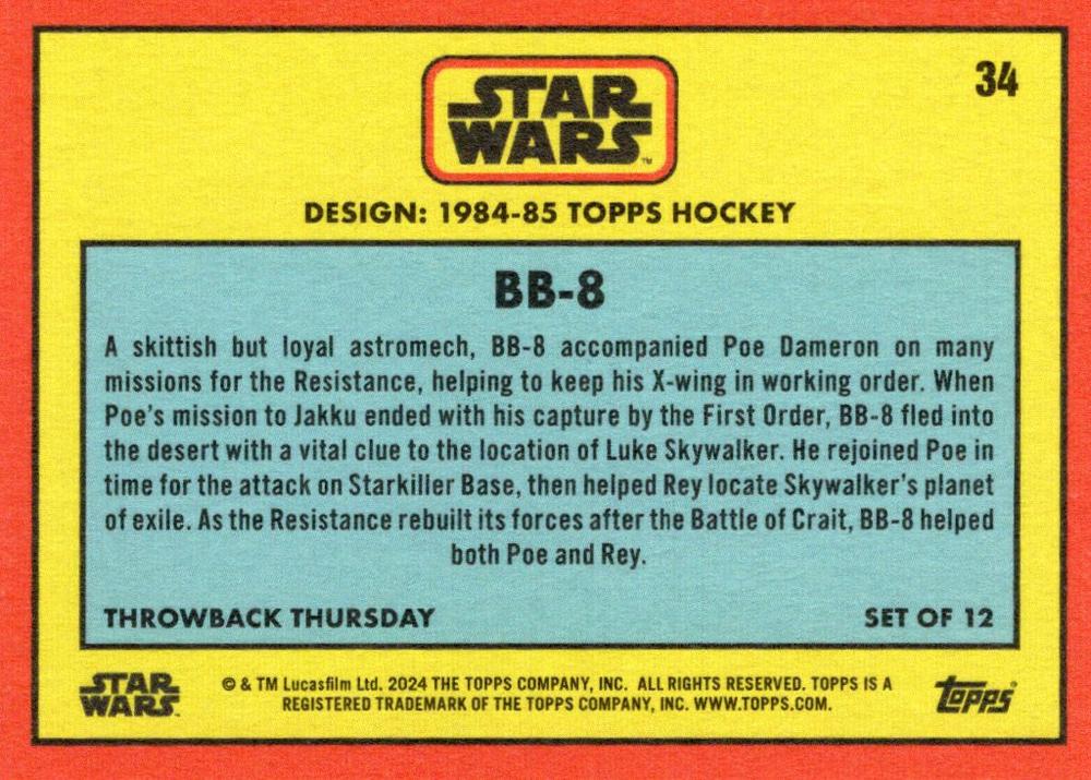 BB-8 starwars card collectible - Main Image 2