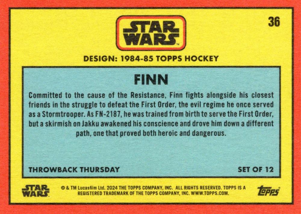 Finn starwars card collectible - Main Image 2