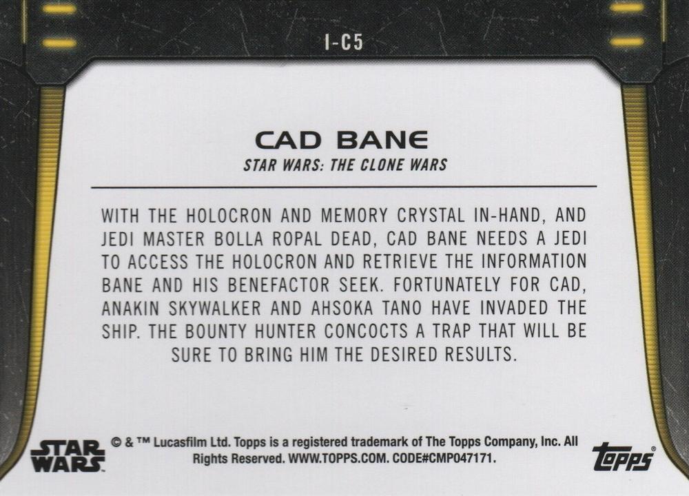 Cad Bane starwars card collectible - Main Image 2