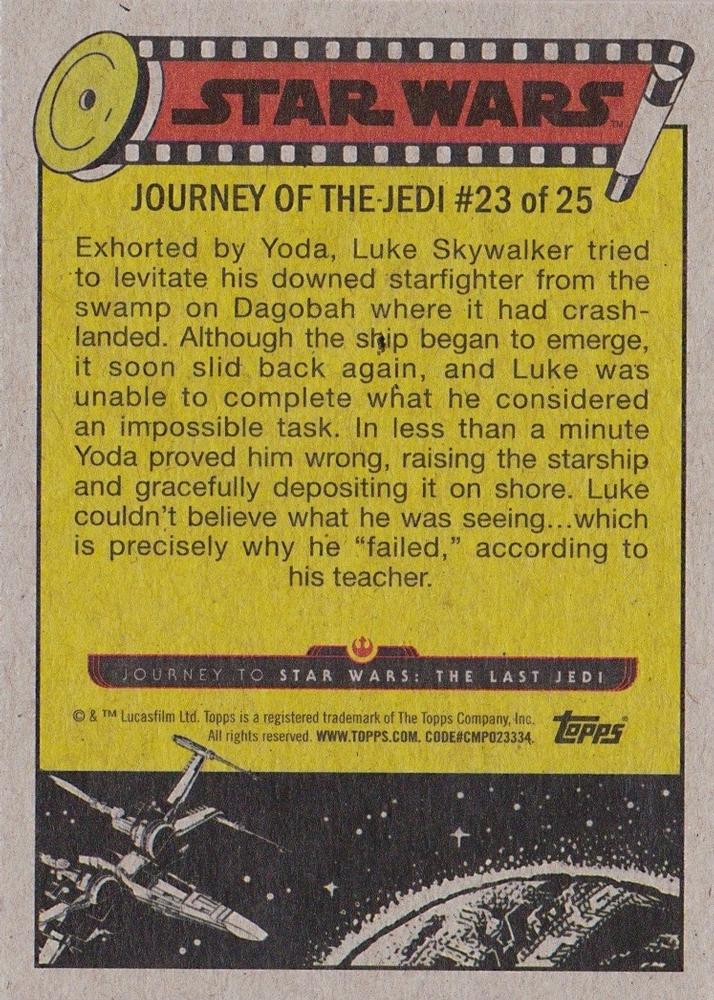 Luke Skywalker’s Failure  starwars card collectible - Main Image 2