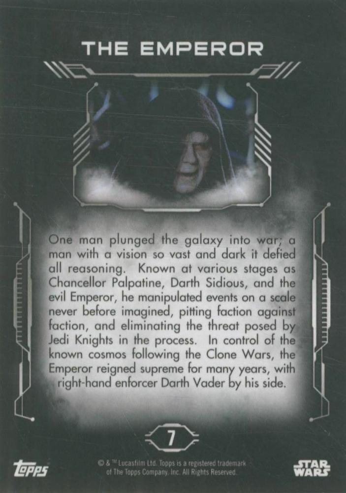 The Emperor  starwars card collectible - Main Image 2