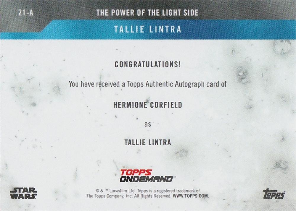 Hermione Corfield  starwars card collectible - Main Image 2