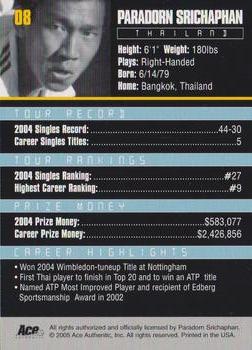 Paradorn Srichaphan  tennis card collectible - Main Image 2