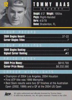 Tommy Haas  tennis card collectible - Main Image 2