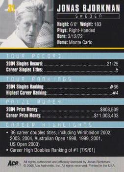 Jonas Bjorkman  tennis card collectible - Main Image 2