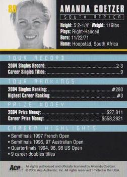 Amanda Coetzer  tennis card collectible - Main Image 2